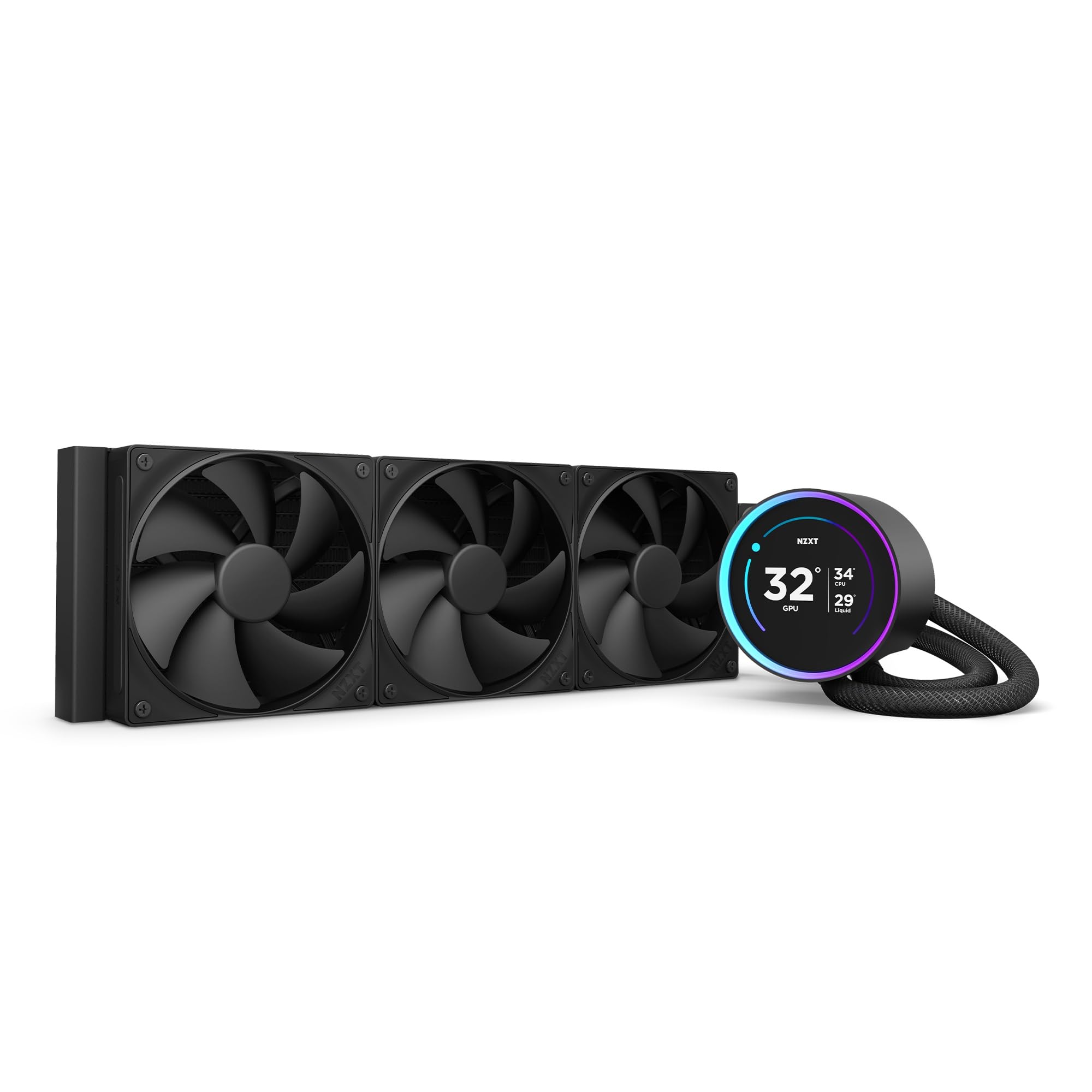 PC用ファン・クーラー NZXT KRAKEN Elite RGB 360 Black NZXT Kraken Elite 360-360mm AIO CPU Cooler, LCD - Black | 360mm